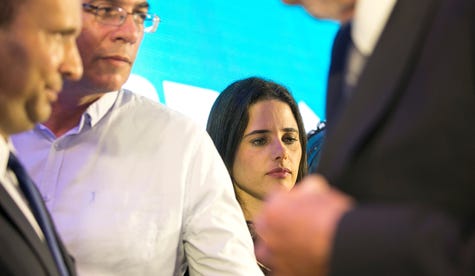 Ayelet Shaked during election night at Yamina headquarters, September 17, 2019