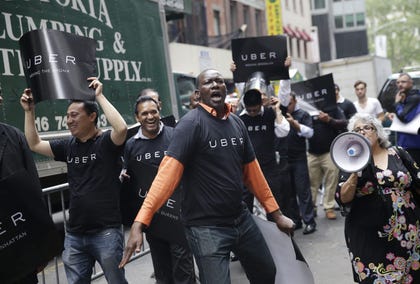 Uber Boom Drivers. צילום: אי־פי Uber Boom Drivers