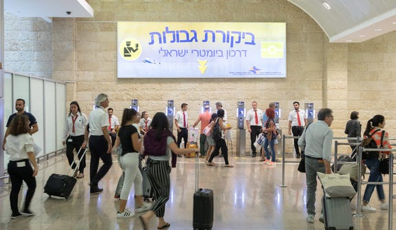 Passport control at Ben Gurion Airport