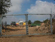 Heavy machinery at the JNF site. 
