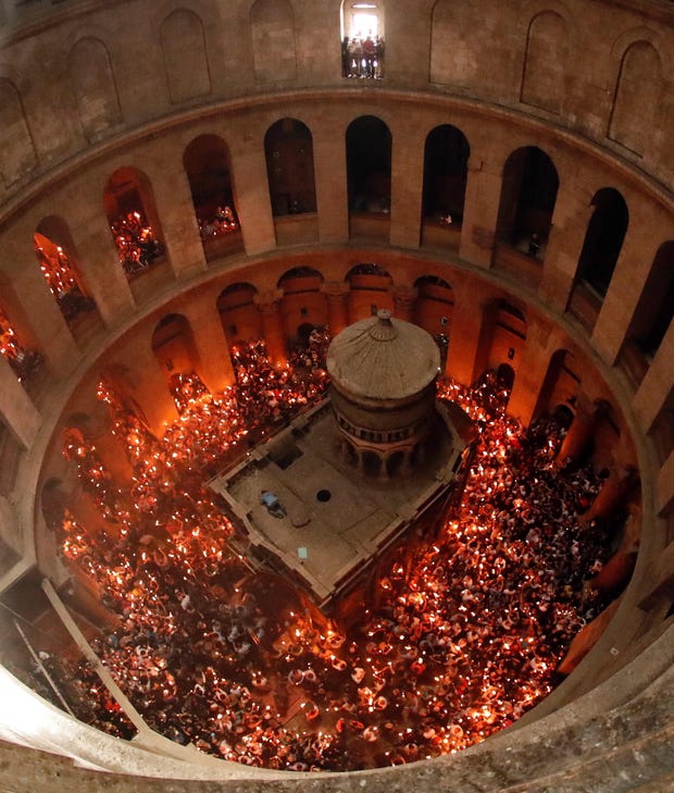 IN PHOTOS: Thousands Attend Holy Fire Ceremony in Jerusalem - Israel News