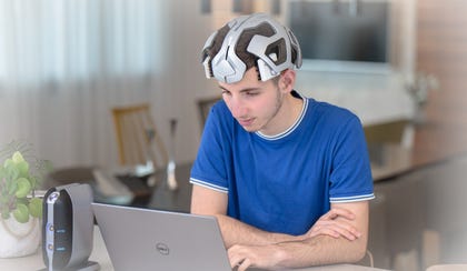 Innosphere: Changing the lives of millions of children with ADHD. Credit: Ehab Shukha A kid in front of a laptop