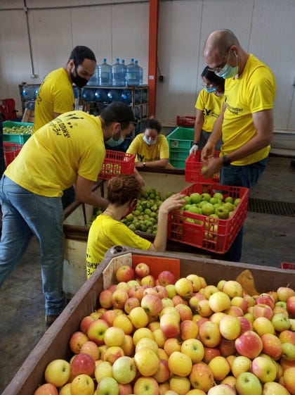 A Leket Israel logistics center for rescued food. Credit: Leket Israel A Leket Israel logistics center for rescued food