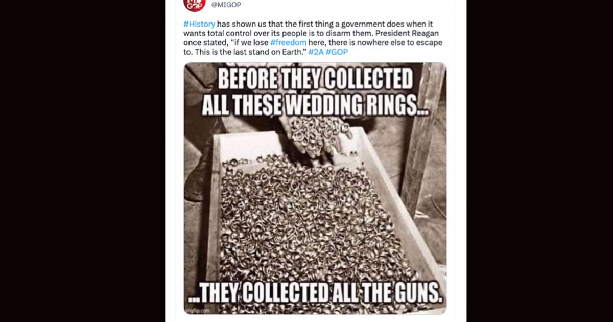 Michigan GOP Tweet Compares Gun Control to the Holocaust - Jewish World - Vimarsana News
