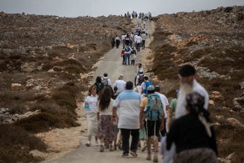 Monte Ebal lunedì., Credito: Hadas Parush Lunedì sul Monte Ebal.