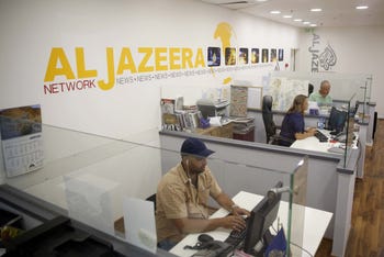 Oficinas de Al Jazeera en Jerusalén, 2017.