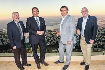 From left: Prof. Boaz Golany, Mr. Augie Fabela, Mr. Boris Zimin and Technion President Prof. Uri Sivan