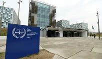 The International Criminal Court building is seen in The Hague, Netherlands, in 2019.