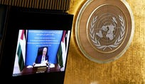 The prerecorded speech of Palestinian Authority President Mahmoud Abbas at the UN General Assembly, last year.