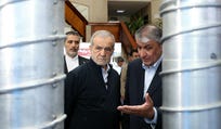 Iran's President Masoud Pezeshkian visits Iran's nuclear achievements exhibition in Tehran, last year.