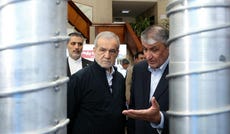 Iran's President Masoud Pezeshkian visits Iran's nuclear achievements exhibition in Tehran, last year.