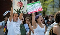 A Pro-Palestinian rally at Brown University in 2024. If voters approve Question 7 on November 3, Providence will become the largest city in the United States with legislation meant to divest from Israel.
