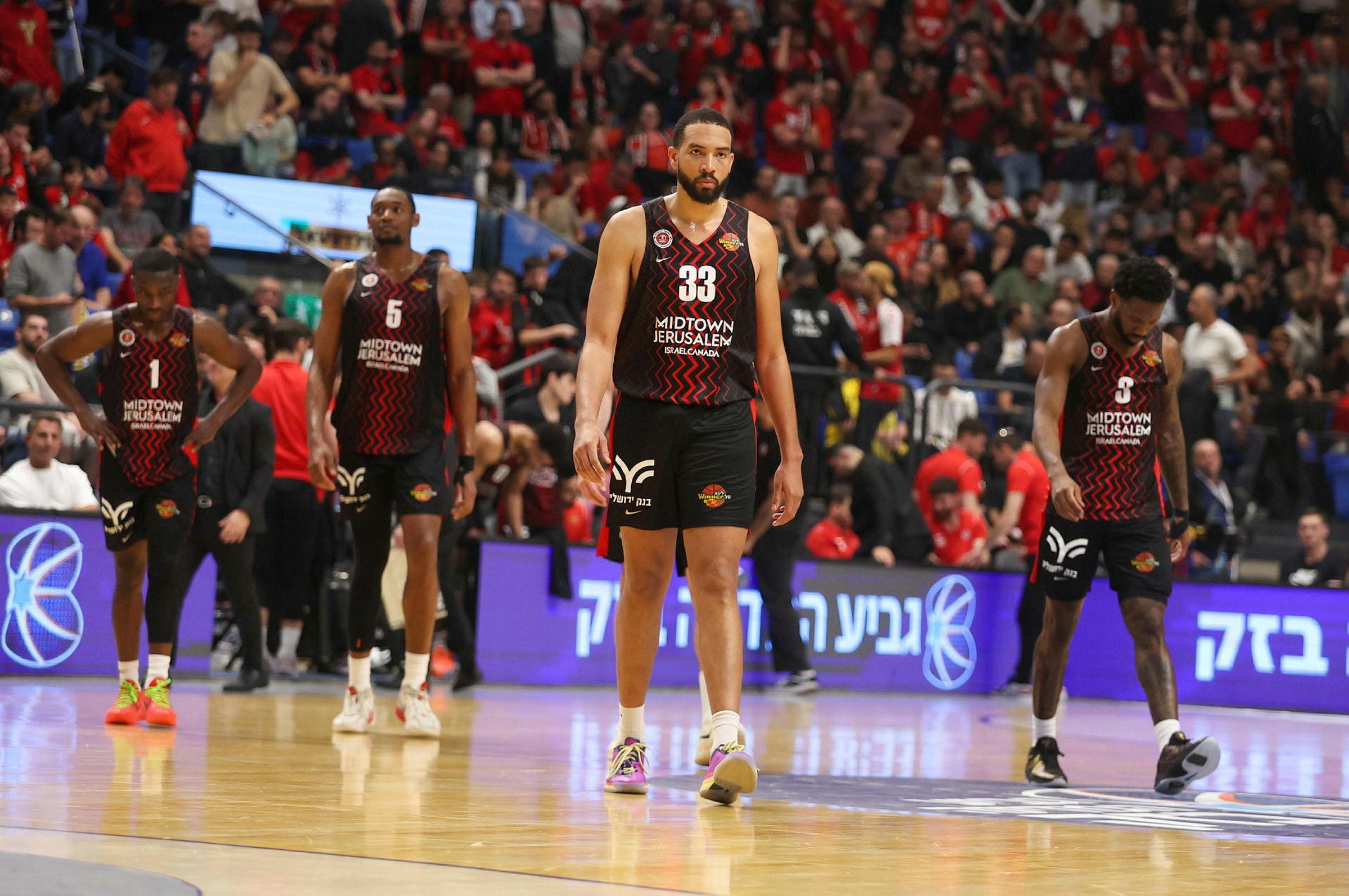 Hapoel Jerusalem players, in February.