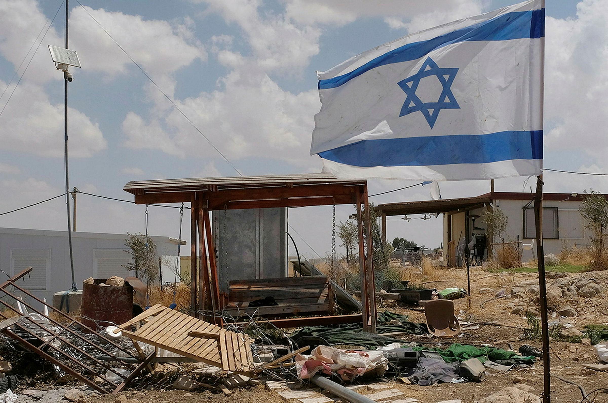 The Hathaleen family's blocked outhouse. "It's something that's never happened in the whole world – neither in America or in hell," Salem says.