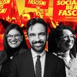 Credit: Howard Weiss, sarah_xie7/ Shutterstock; Dmitryshein, Brian Thorpe/ Wikimedia Mamdani, Tlaib and Chevalier illustration.