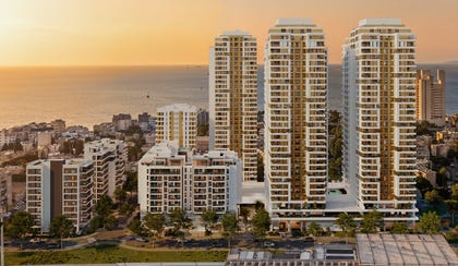 TOPIA בת גלים. כמעט לכל הדירות יש נוף לים. צילום: יזמים TOPIA בת גלים. כמעט לכל הדירות יש נוף לים