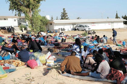 A detention facility for migrants in Tripoli. Since Gadhafi's fall, Libya has become a major hub for kidnapping and human trafficking in Africa. Credit: Ismail Zetouni/Reuters A detention facility for migrants in Tripoli. Since Gadhafi's fall, Libya has become a major hub for kidnapping and human trafficking in Africa.