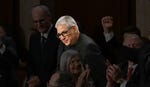 Businessman Avi Gross seen during Netanyahu's 2024 Address to Congress. Credit: DREW ANGERER / AFP, Photo editing: Aron Ehrlich Businessman Avi Gross seen during Netanyahu's 2024 Address to Congress.