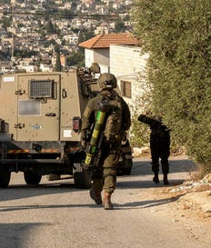 IDF soldiers in the West Bank town of Qabatiyah.