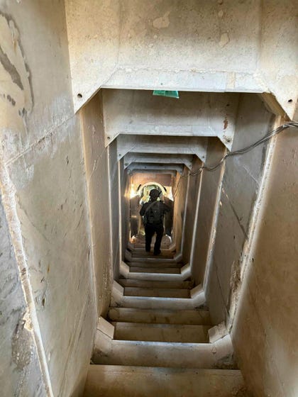 A tunnel in Gaza this week. Unlike on October 7, soldiers are separating Israelis near the border from the danger. Credit: Amos Harel A tunnel in Gaza this week. Unlike on October 7, soldiers are separating Israelis near the border from the danger.