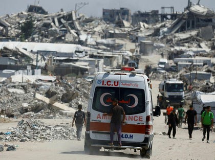 Northern Gaza on Tuesday. The IDF considers a certain sector a "kill zone.". Credit: Mahmoud Issa/Reuters Northern Gaza on Tuesday. The IDF considers a certain sector a "kill zone."