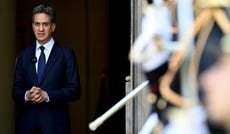 British Foreign Secretary, Ed Miliband, departs after meeting French Minister for Europe and Foreign Affairs, Jean-Noel Barrot, at the French Ministry on July in Paris, France.
