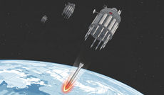 In the Americans' Project Thor, for example, an array of 10 to 15 of such satellites would be able to strike any point in the world within 15 minutes.