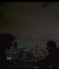 'NAZA' was filmed at night on a Tel Aviv rooftop. Credit: NAZA/The Guardian 'NAZA' was filmed at night on a Tel Aviv rooftop.