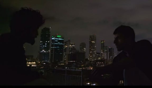 "NAZA" was filmed from Tel Aviv rooftops at night.
