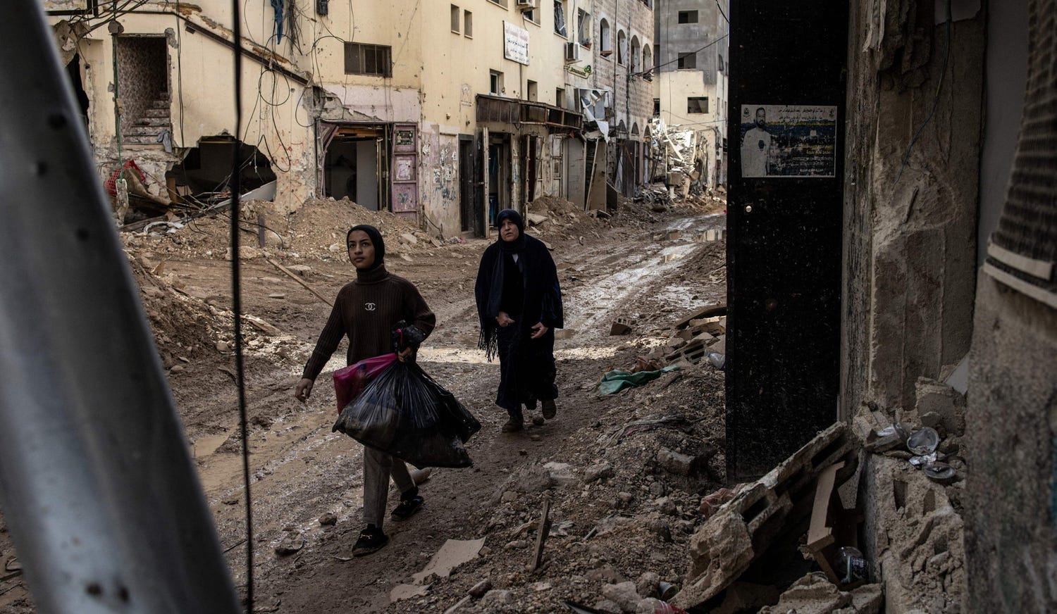 Destroyed buildings in the Jenin refugee camp last year. Credit: John Wessels/AFP