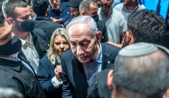 Netanyahu at a conference in Jerusalem, Tuesday.