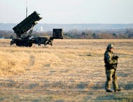 FILE - Patriot missles are seen at the Rzeszow-Jasionka Airport, March 25, 2022, in Jasionka, Poland. (AP Photo/Evan Vucci, File). Credit: Evan Vucci,AP FILE - Patriot missles are seen at the Rzeszow-Jasionka Airport, March 25, 2022, in Jasionka, Poland. (AP Photo/Evan Vucci, File)