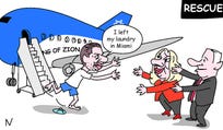 Haaretz Cartoon, August 28, 2026. Credit: Eran Wolkowski Haaretz Cartoon, August 28, 2026