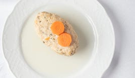 Gefilte fish at Tel Aviv's Keton restaurant, part of a family, urban and culinary mosaic. Credit: David Bachar Gefilte fish at Tel Aviv's Keton restaurant, part of a family, urban and culinary mosaic.