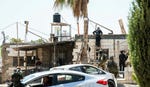 Police officers and Israeli soldiers at the Jabarin family home in al-Minya village, south of Bethlehem, on Friday, August 21. Credit: Noam Krampf Police officers and Israeli soldiers at the Jabarin family home in al-Minya village, south of Bethlehem, on Friday, August 21.