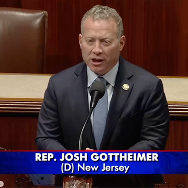 Gottheimer speaks on the House floor on Thursday