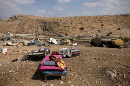 The ruins of Ein al-Hilweh village in the northern Jordan Valley, last year.