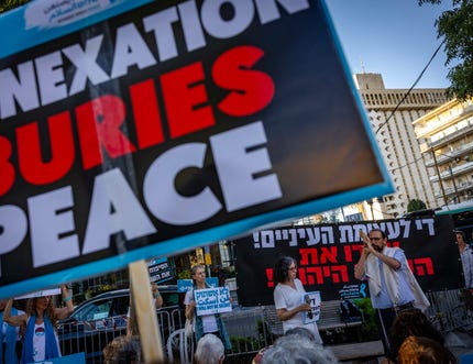Protesters in Tel Aviv during a demonstration against the spiking Jewish terror attacks against West Bank Palestinians. Credit: Olivier Fitoussi Protesters in Tel Aviv during a demonstration against the spiking Jewish terror attacks against West Bank Palestinians.