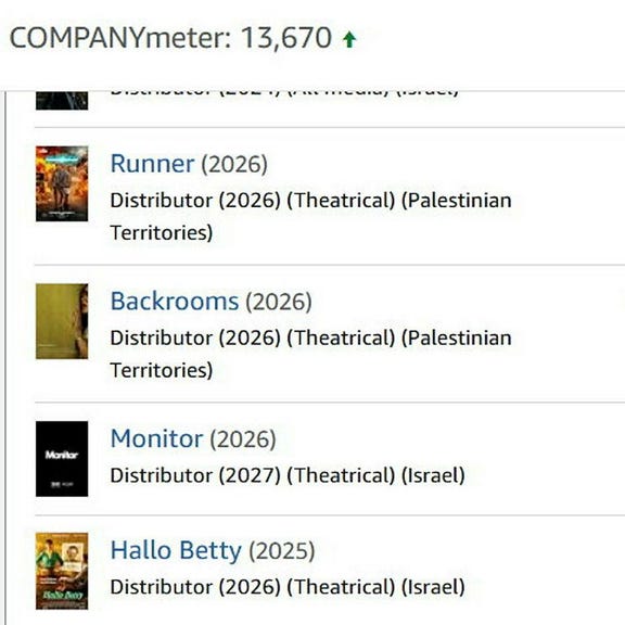 The films distributed by Red Cape, and the altered listing on the site. Credit: Screenshot from IMDb The films distributed by Red Cape, and the altered listing on the site.