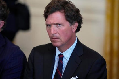 Tucker Carlson attending a meeting with President Donald Trump and oil executives at the White House in January. Carlson has since fallen out with Trump over the Iran war and Israel. Credit: Alex Brandon/AP Tucker Carlson attending a meeting with President Donald Trump and oil executives at the White House in January. Carlson has since fallen out with Trump over the Iran war and Israel.