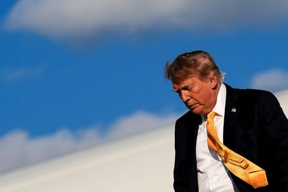 President Donald Trump disembarks Air Force One in New Jersey last week. "The Trump right's so-called 'philo-Semitic' embrace doesn't protect Jews," Loeffler says. Credit: Julia Demaree Nikhinson/AP President Donald Trump disembarks Air Force One in New Jersey last week. "The Trump right's so-called 'philo-Semitic' embrace doesn't protect Jews," Loeffler says.