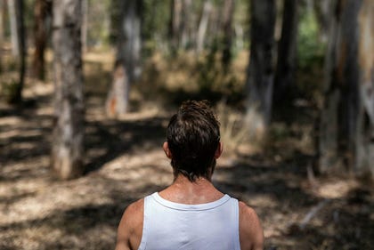 "Nir." His division's mental health officer was actively depressed, finding solace in alcohol. Credit: Hadas Parush "Nir." His division's mental health officer was actively depressed, finding solace in alcohol.