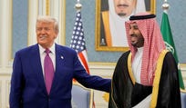 U.S. President Donald Trump and Saudi Crown Prince Mohammed bin Salman meet at the Royal Palace in Riyadh, Saudi Arabia, May 2025.