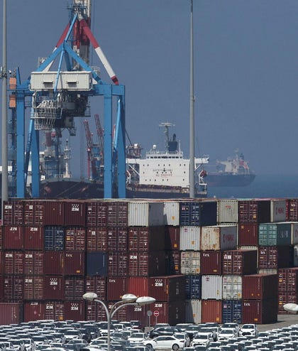 The port of Ashdod, in southern Israel.