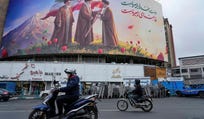A billboard in downtown Tehran, Iran, in March.