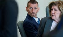 Jason Eaton appears in court during his trial in Burlington, Vermont, on Monday.