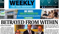 The front page of last week's U.K. Jewish Weekly with the headline "Betrayed From Within."