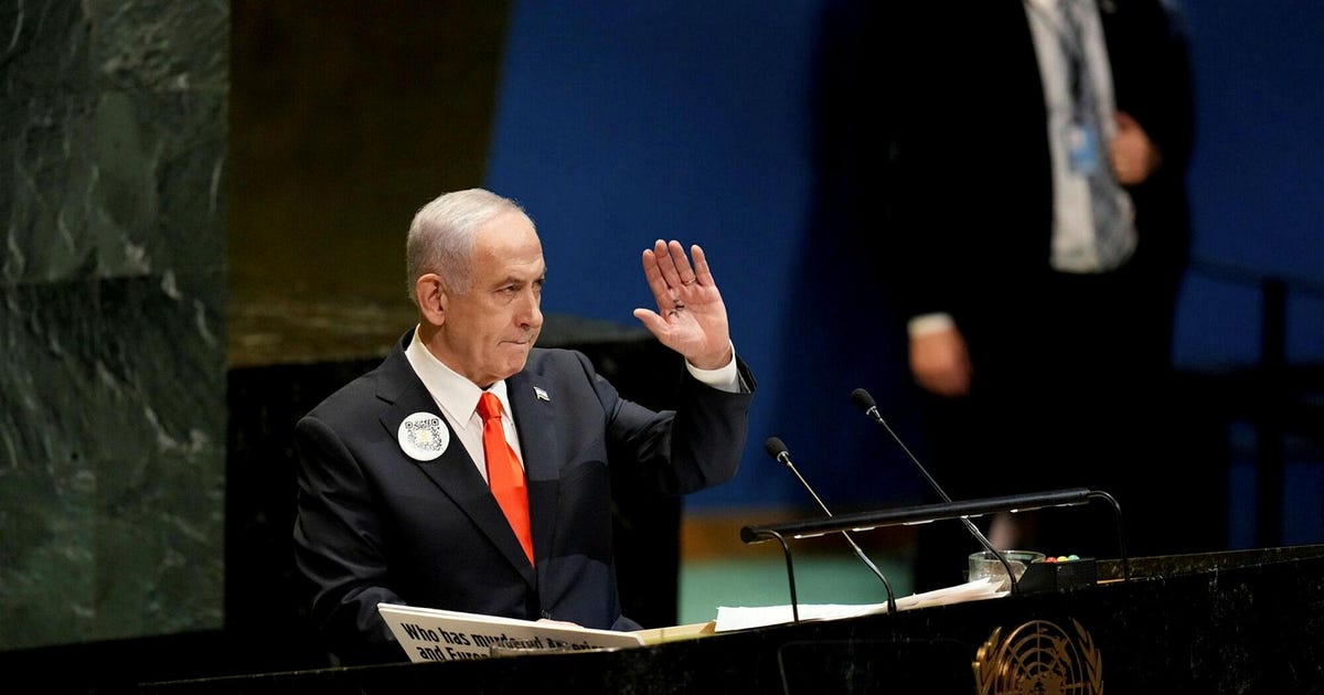 Netanyahu's UN speech draws a day of protests across Manhattan