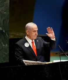 Benjamin Netanyahu, Israel's prime minister, during the United Nations General Assembly in New York, US, on Friday, Sept. 26, 2025. Credit: Bloomberg/David Dee Delgado Benjamin Netanyahu, Israel's prime minister, during the United Nations General Assembly in New York, US, on Friday, Sept. 26, 2025.