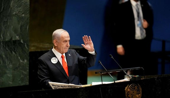 Benjamin Netanyahu, Israel's prime minister, during the United Nations General Assembly in New York, US, on Friday, Sept. 26, 2025. Credit: Bloomberg/David Dee Delgado Benjamin Netanyahu, Israel's prime minister, during the United Nations General Assembly in New York, US, on Friday, Sept. 26, 2025.